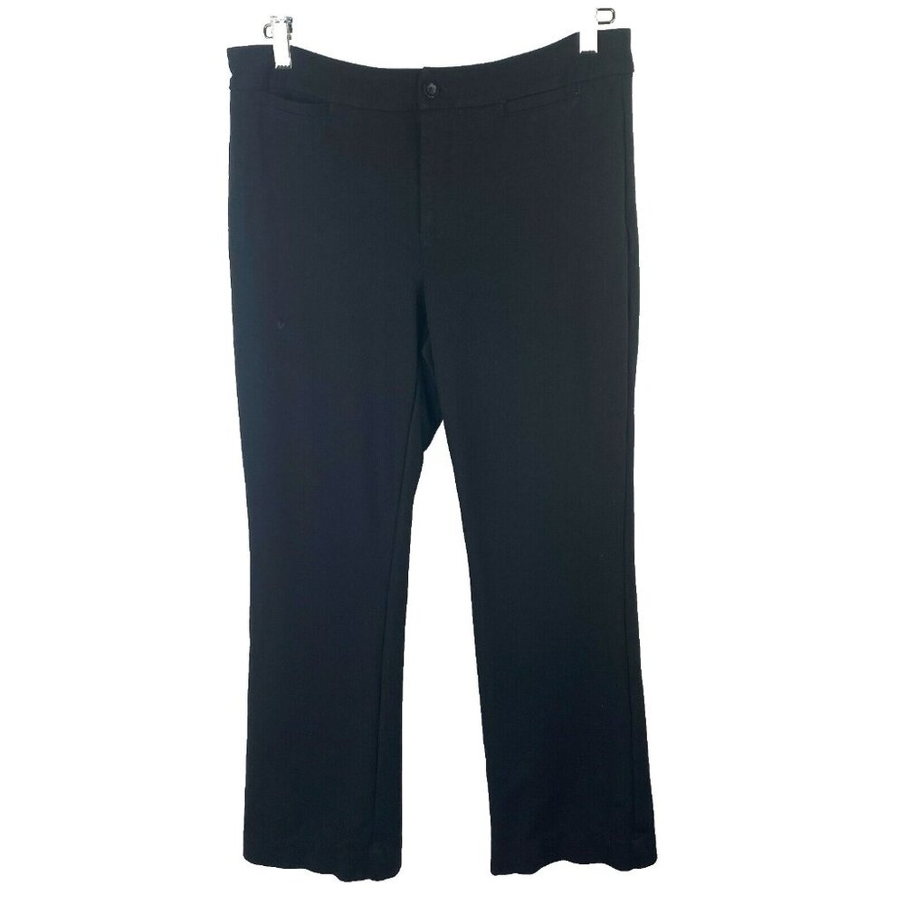 NYDJ Pants Women Size 10 Black Mid-Rise Lift Tuck Technology Trouser Work Career